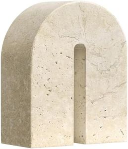 Navaris Natural Decorative Marble Sculpture, Sleek & Modern Ornament Design for Home Decor, Marble statue, Living Room, Bathroom, and Kitchen Ornaments, marble decorative object