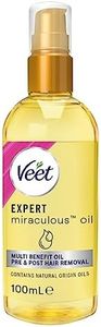 Veet Expert Miraculous Oil 100ml Multi Benefit Oil for Pre and Post Wax and Depilatory Hair Removal