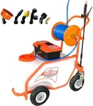 Petra Battery Powered Sprayer - 14 Gallon Large Cart Sprayer - Portable Weed Sprayer for Lawn & Garden with HD Wand, Nozzles, Battery Operated Portable Yard Lawn Sprayer with Wheels (HD14000 Prime)