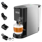 KOTLIE Single Serve Coffee Maker,5in1 Espresso Machine for Nespresso/Dolce Gusto/K cups/L'OR/Ground Coffee/illy 44mm ESE,Hot and Cold Brew Coffee Maker,19Bar Coffee Machine（AC-513F)