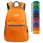 G4Free 20L Lightweight Packable Backpack Foldable Travel Hiking Daypack for Men and Women(Orange)