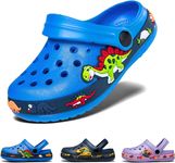 Toddler Clogs Kids Clogs for Girls Boys Slip on Garden Clogs Slide Sandals Waterproof Beach Pool Shoes Slippers Blue Dinosaur Toddler 9
