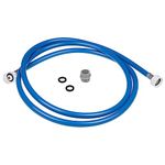 Invero Universal Blue Washing Machine and Dishwasher Cold Water Inlet Fill Hose Kit 2.5m with Straight and 90 Degree Bend - Includes Extension Coupler - 2.5 Metre Length Pipe