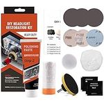 Mookis Headlight Restoration Kit, Heavy Duty Drill Based with Sand, Refine, and Polish to Restore Dull Headlights