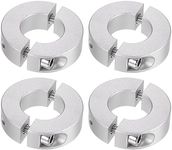 HARFINGTON 4pcs Double Split Shaft Collar for 20mm Shaft Set Screw Clamp-On Collars, 40mm OD, 12mm Width, for Stoppers, Position, Hold Timing Pulleys, Machine Tools, Industry, Anodization