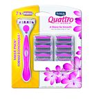 Quattro for Women razor Value Pack, includes 7 Refills, 1 Count