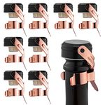 WOTOR Champagne&Wine Stopper Stainless Steel with Food Grade Silicone, Leak-Proof and Bubble Retaining Saver Keeps Wine&Champagne Fresh，Suitable for All Standard Size Wine&Sparkling(8 Pack Rosegold）