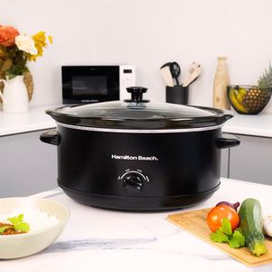 Hamilton Beach 6.5L Slow Cooker – Removable Ceramic Pot, Stainless Steel