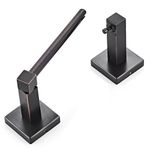 Ruacq Toilet Paper Holder Oil Rubbed Bronze-Toilet Paper Holder Wall Mount Double Post Pivoting Square-Toilet Tissue Roll Holder Rustproof Stainless Steel