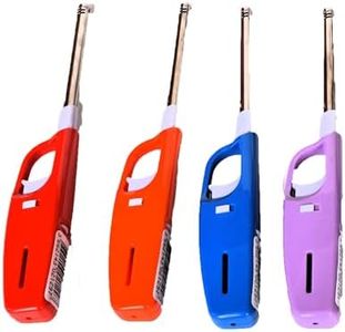 4X Allumes Gaz Briquet Slim Electronique Fixe Allume Feu Cheminée Long, Gaz Rechargeable Electrique, Allume Bougie, poêle Feu, Charbon Chicha, Barbecue, De Marque Française Longueur 27x4x2,7cm