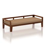 Tg Furniture Sheesham Wood Backless Divider Natural Finish Daybed Sofa For Living Room (Brown) 1 Year Warranty - 3 Seater