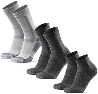 DANISH ENDURANCE 3 Paires Chaussettes de Randonnée Laine Mérinos pour Différents Climats, Homme Femme, Gris, 43-47