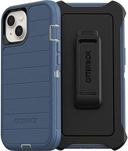 OtterBox iPhone 13 (ONLY) Defender Series Case - FORT BLUE, Rugged & Durable, with Port Protection, includes Holster Clip Kickstand