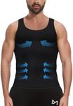 MEETYOO Gynecomastia Compression Shirts for Men, Workout Tank Top Shapewear Body Shaper Undershirt Slimming Tummy Vest, Black, XX-Large