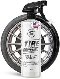 Tire Dressing Spray, Deep Black Finish, No Sling Tire Shine, 16 oz
