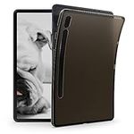 kwmobile Case Compatible with Samsung Galaxy Tab S8 / Galaxy Tab S7 Case - Soft TPU Back Protector Cover for Tablet - Black/Transparent