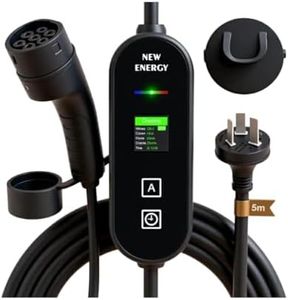 EV Charger Type 2 3.5 kW 5M15A Adapter Portable EV Chargers Polymer Materials Cable with UA16 A Plug, Adjustable Current Compatible with BYD and Other PHEV/BEV/EV
