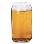 Libbey Beer Can Glasses 16oz / 470ml - Set of 4 | Novelty Beer Glasses, Glass Beer Cans