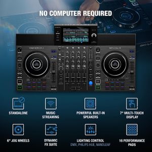 Denon DJ SC LIVE 4 Controller – 4-Deck Standalone, Black