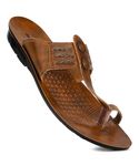 PARAGON PUK2230G Men's Slip On Tan Sandals | Trendy Casual Slip-on Sandals with Cushioned Footbed, and Durable Construction | Perfect for Everyday Casual Wear