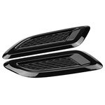 Hood Air Flow Vent Cover, Exterior Hood Air Flow Vent Cover Intake Grille Outlet Wing Trim for Evoque 2012-2018(black) hood scoop bonnet vents hood vents for cars 2011 6 hood vent corvette gran