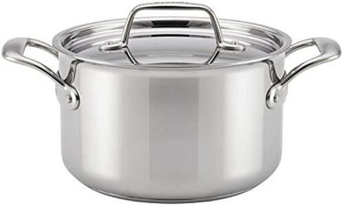 Breville Thermal Pro Clad 4 Quart Covered Saucepot, Medium, Stainless Steel