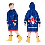 Kids Raincoats For Girls Boys Airplane Cartoon Toddler Waterproof Rain Wear Children Raincoat Jacket Poncho 2XL Size