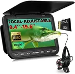 [FishPRO® 𝟐𝟎𝟐𝟔 New] [Adjustable Focus] NO.1 HD 1080P Underwater Fishing Camera 7'' IPS, w/DVR-32GB -10,000mAh, Ice Fishing Camera Underwater, Fish Finder for Boat Ice Lake Fish, USB-C/LED+IR/82FT