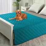 SPXTEX Dog Bed Cover Washable Pee Pads Dog Blankets for Puppy Large Dog Cat,Sofa Reversible Changing Pad Reusable 1 Piece(52"x82",Aqua)