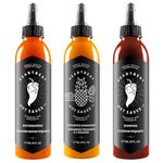 Heartbeat Hot Sauce - Hot Ones Collection 3-Pack! (1 x Red Habanero - Season 6, 1 x Pineapple Habanero - Season 10 and 1 x Scorpion - Season 13)