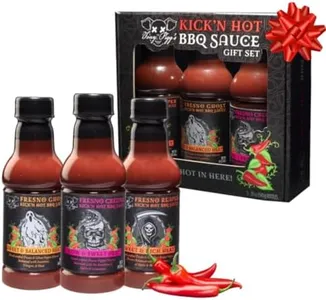Tony Pigg's Kick'n Hot BBQ Sauce Gift Set (Fresno Reaper, Ghost, Creeper Flavors, 19oz Bottles) - Hot Sauce Meets Barbecue Sauce! (3 Pack)- Fall Football Tailgates & Valentines Gift Essentials for Him