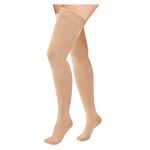 Evolyline Thigh High Compression Stockings for Women & Men 20-30 mmHg, Medical Closed Toe Firm Graduated Support Stockings Compression Socks for Varicose Veins Flying Edema Flight Running Pregnancy