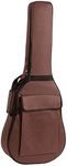 F Fityle Acoustic Guitar Bag Waterproof Oxford Cloth Dustproof Case Double Shoulder Strap - 36-38inch Coffee