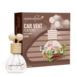 Aromahpure Premium Car Perfume Vent Clip |14 ML |Oudh Fragrance Car Air Freshener |Natural Essential Fragrance Oils in Glass Bottle with Wooden Reed Sticks|Last upto 30 days, IFRA certified