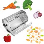 Stainless Steel Rotisserie Basket - Grill Roaster Drum - Oven Basket - Air Fryer Accessories - 360° Rotating - Ideal for Peanuts, Coffee Beans, BBQ, Walnuts - DIY Kitchen Cooking Tool