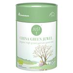 JUST T China Green Jewel Loose Leaf Tea (125g) | Organic Green Tea – Blended with Yunnan | Premium Organic Loose Tea – Organic High-Grown Tea in a Sustainable Storage Tin for All Tea Lovers