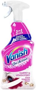 Vanish Professional Oxi Action Carpet and Upholstery Stain Remover Spray 1L, 30 seconds stain removal, Eliminates even strong odours (1 x 1L Spray)