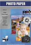 PPD 4x6 High Gloss Photo Paper For Inkjet 64lbs 240gsm 10.9mil Heavyweight Instant Dry and Water-Resistant x 50 Sheets (PPD-27-50)