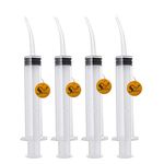 Sage Square Disposable Dental Irrigation Utility Syringe with Curved Tip for Dental Care (4pcs)