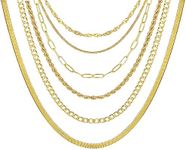 Dainty Gold Layered Necklaces for W