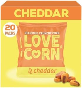 LOVE CORN Cheddar Crunchy Roasted Corn Snack, 0.7oz x 20, Gluten Free