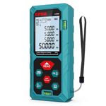 Laser Measure 50m/165ft with 2 Bubble Levels,M/In/Ft Unit switching Backlit LCD,99 Sets Data Storage and Pythagorean Mode, Measure Distance, Area and Volume Kiprim LD50