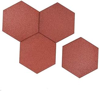 RevTime 20 pcs Hexagon Rubber Pavers 10-1/2", 3/4" Thick for Garden pavers, Deck Floor Tile, Patio Floor mats, Lawn Stepping Stones, Terra Cotta