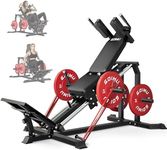 GOIMU L5 Leg Press Hack Squat Machine, 30-Degree Leg Press Machine for Home Gym, Compact Hack Squat Machine with Removable Shoulder Pad, Lower Body Workout Equipment, Black