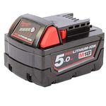 Milwaukee M18B5 M18 5.0Ah Red Lithium-Ion Battery