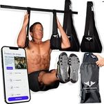 Vikingstrength AB straps - Premium Padded Home Gym Exerciser Ab Slings pair for pull up bar - Hanging Leg Raiser Fitness for six pack - Workout Equipment for Men & Women + Bonus Bag + V-Strength Workout App