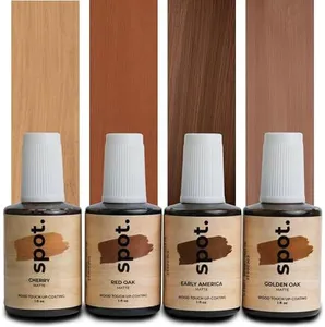 Wood Touch-Up Paint Kit – 4 Brush-On Bottles (Red Oak, Early America, Golden Oak, Cherry) | Mix & Match for Custom Wood Color and Scratch Repair - Interior/Exterior Use - 4 fl oz.(120ml) by Spot
