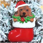Dachshund Christmas Ornament with G