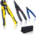 Wire Stripper Crimping Tool Kit, 8 Inch Self-Adjusting Wire Stripper, Automatic Wire Stripping Tool with Multi-Tool Wire Cutter and Wire Cutter, Cutting Pliers Tool with Storage Bag