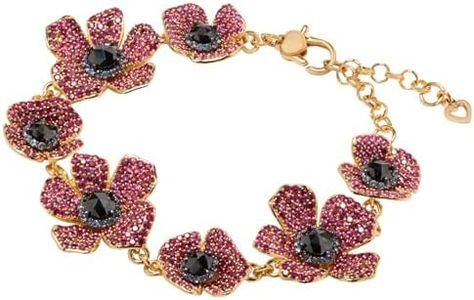 kate spade new york Poppy Power Statement Bracelet, Pink Multi, One Size, One Size, Metal, no gemstone